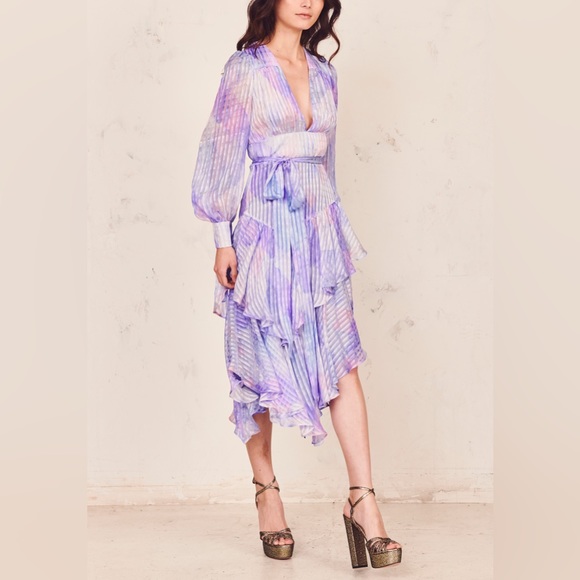 NWT LoveShackFancy Meridian Dress in Raindrop Purple